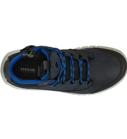 chaussures a lacets - - junior garcon - Nubuck - Bleu Marine - Geox