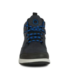 chaussures a lacets - - junior garcon - Nubuck - Bleu Marine - Geox
