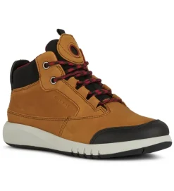 chaussures a lacets - - junior garcon - Nubuck - Jaune - Geox