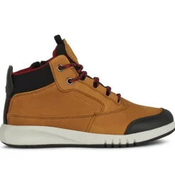 chaussures a lacets - - junior garcon - Nubuck - Jaune - Geox