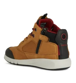 chaussures a lacets - - junior garcon - Nubuck - Jaune - Geox