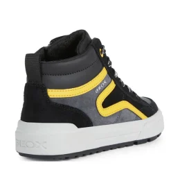 chaussures a lacets - - junior garcon - Synthétique - Noir - Geox