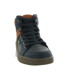 chaussures a lacets - - junior garcon - Cuir - Bleu - Kickers