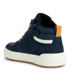 chaussures a lacets - - junior garcon - Synthétique - Bleu Marine - Geox