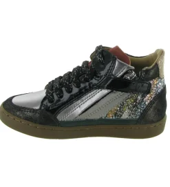 chaussures a lacets - Semelle souple - junior fille - Cuir - Glitter - Paillettes - Shoo pom