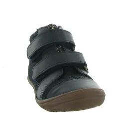 chaussures a scratch - - junior fille - Cuir - Bleu Marine - Bellamy