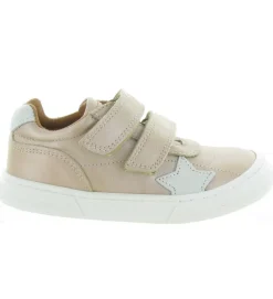 chaussures a scratch - - junior fille - Cuir - Rose - Bisgaard