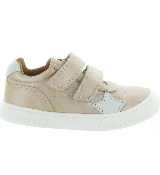 chaussures a scratch - - junior fille - Cuir - Rose - Bisgaard