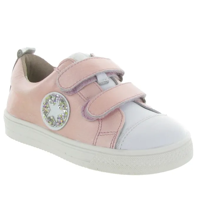 chaussures a scratch - - junior fille - Cuir - Rose - Acebos