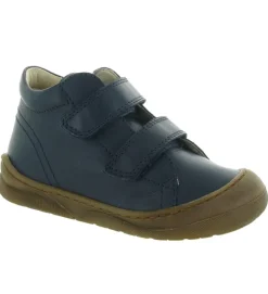 chaussures a scratch - - junior garcon - Cuir - Bleu Marine - Naturino