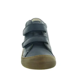 chaussures a scratch - - junior garcon - Cuir - Bleu Marine - Naturino