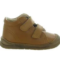 chaussures a scratch - - junior garcon - Cuir - Marron - Naturino