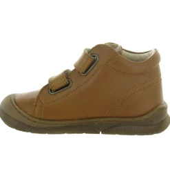 chaussures a scratch - - junior garcon - Cuir - Marron - Naturino