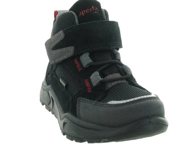 chaussures a scratch - - junior garcon - Synthétique - Noir - Superfit