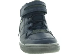 chaussures a scratch - - junior garcon - Cuir - Bleu Marine - Superfit