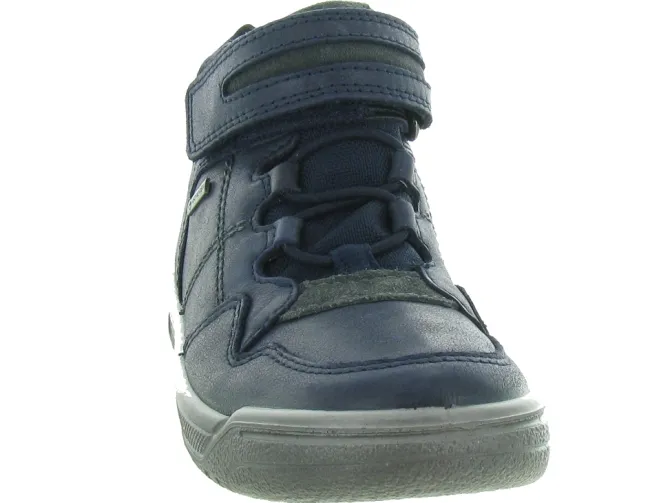 chaussures a scratch - - junior garcon - Cuir - Bleu Marine - Superfit