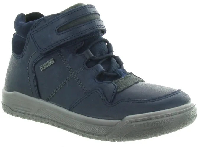 chaussures a scratch - - junior garcon - Cuir - Bleu Marine - Superfit