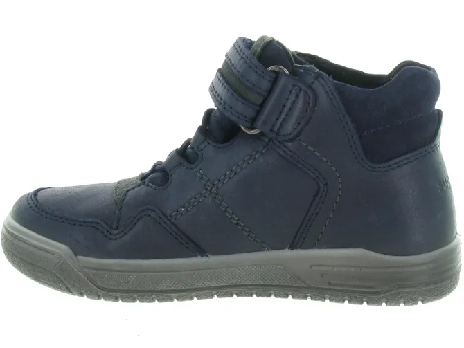 chaussures a scratch - - junior garcon - Cuir - Bleu Marine - Superfit