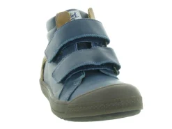 chaussures a scratch - - junior garcon - Cuir - Bleu - Gbb