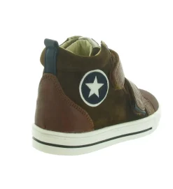 chaussures a scratch - - junior garcon - Nubuck - Marron - Acebos