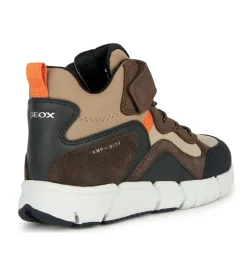 chaussures a scratch - - junior garcon - Synthétique - Marron - Geox