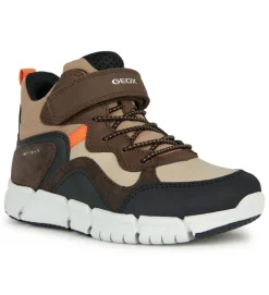chaussures a scratch - - junior garcon - Synthétique - Marron - Geox