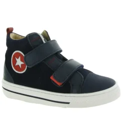 chaussures a scratch - - junior garcon - Nubuck - Bleu Marine - Acebos