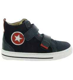 chaussures a scratch - - junior garcon - Nubuck - Bleu Marine - Acebos