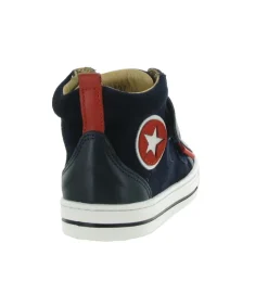 chaussures a scratch - - junior garcon - Nubuck - Bleu Marine - Acebos