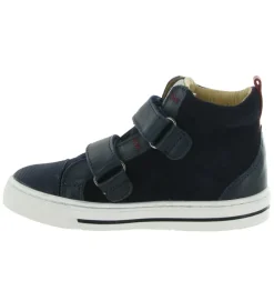 chaussures a scratch - - junior garcon - Nubuck - Bleu Marine - Acebos