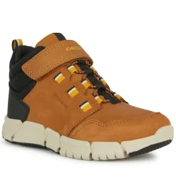 chaussures a scratch - - junior garcon - Nubuck - Marron - Geox