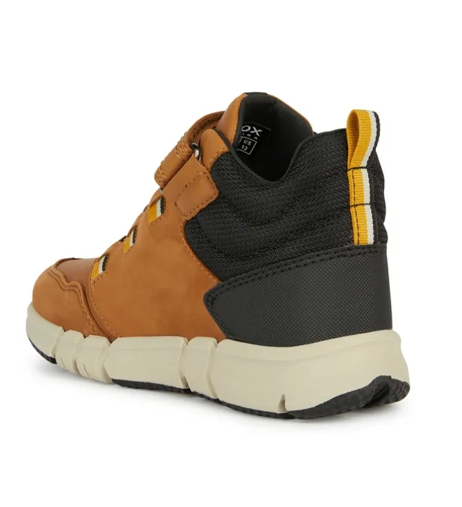 chaussures a scratch - - junior garcon - Nubuck - Marron - Geox