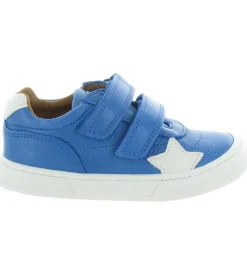 chaussures a scratch - - junior garcon - Cuir - Bleu - Bisgaard