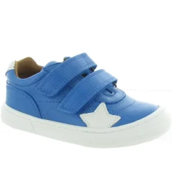 chaussures a scratch - - junior garcon - Cuir - Bleu - Bisgaard