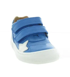 chaussures a scratch - - junior garcon - Cuir - Bleu - Bisgaard