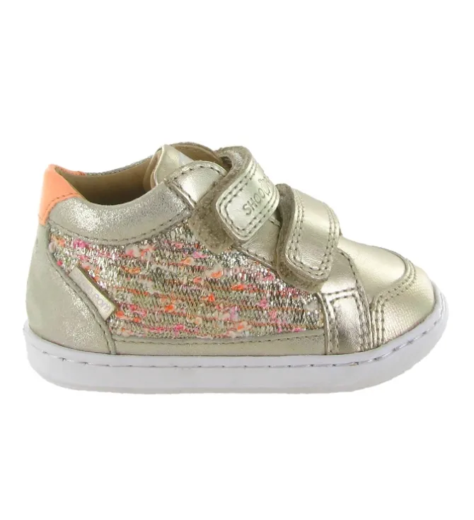 chaussures bebe du 18 au 27 - - bebe fille - Cuir - Or - Shoo pom