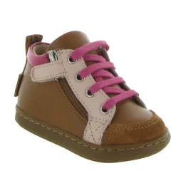 chaussures bebe du 18 au 27 - - bebe fille - Cuir - Marron - Shoo pom