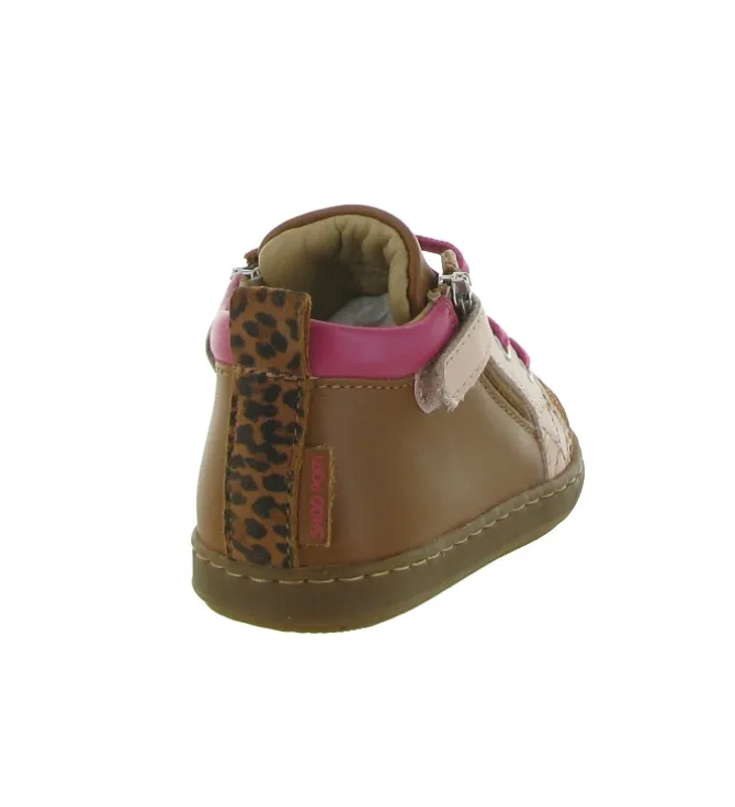 chaussures bebe du 18 au 27 - - bebe fille - Cuir - Marron - Shoo pom