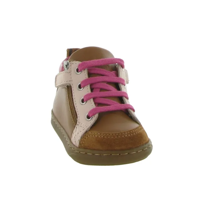 chaussures bebe du 18 au 27 - - bebe fille - Cuir - Marron - Shoo pom