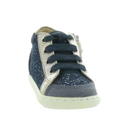 chaussures bebe du 18 au 27 - - bebe fille - Cuir - Bleu Marine - Shoo pom