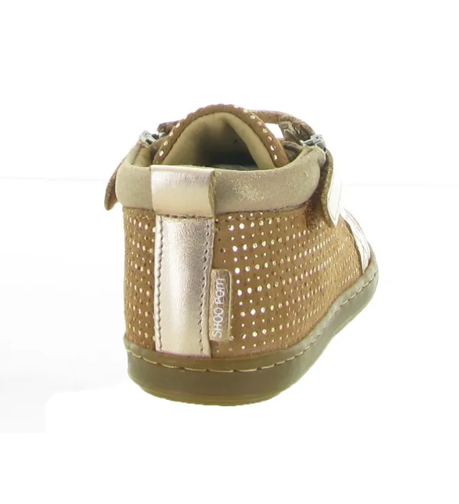 chaussures bebe du 18 au 27 - - bebe fille - Cuir - Camel - Shoo pom