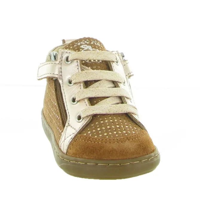 chaussures bebe du 18 au 27 - - bebe fille - Cuir - Camel - Shoo pom