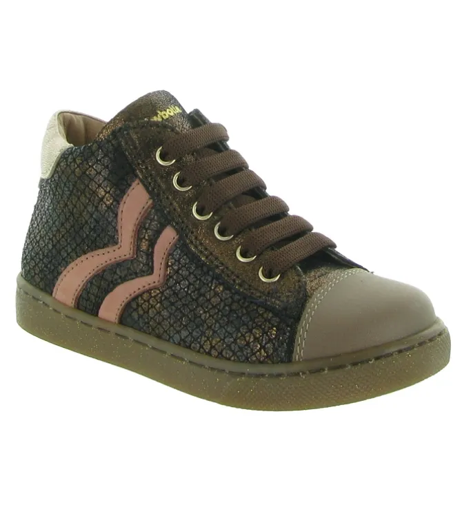 chaussures bebe du 18 au 27 - - bebe fille - Cuir - Bronze - Babybotte