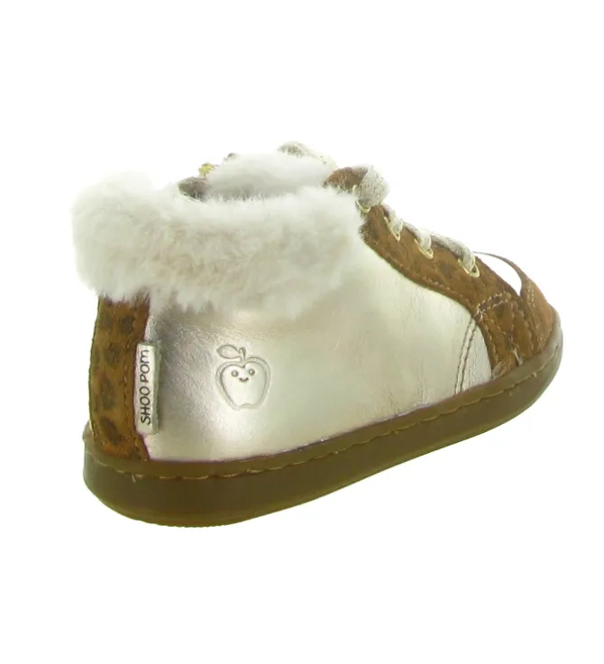 chaussures bebe du 18 au 27 - - bebe fille - Cuir - Bronze - Shoo pom
