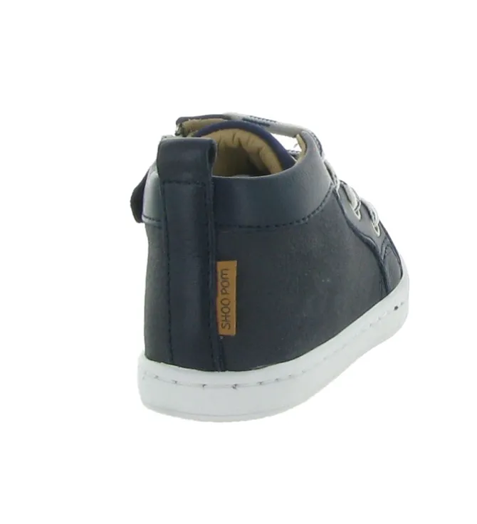 chaussures bebe du 18 au 27 - - bebe garcon - Cuir - Bleu - Shoo pom