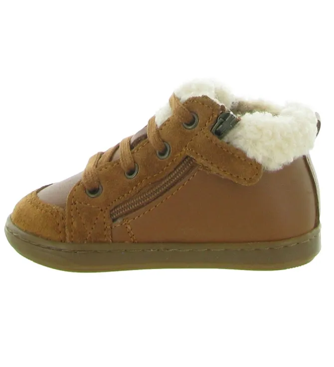 chaussures bebe du 18 au 27 - - bebe garcon - Cuir - Marron - Shoo pom
