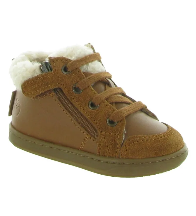 chaussures bebe du 18 au 27 - - bebe garcon - Cuir - Marron - Shoo pom