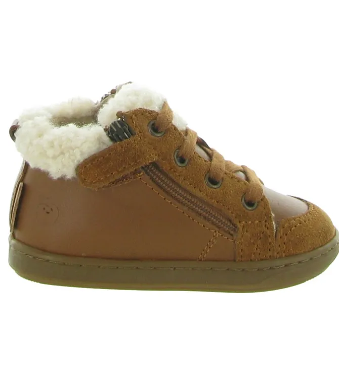 chaussures bebe du 18 au 27 - - bebe garcon - Cuir - Marron - Shoo pom