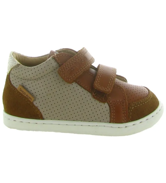 chaussures bebe du 18 au 27 - - bebe garcon - Cuir - Marron - Shoo pom