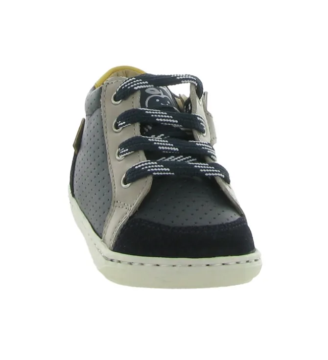 chaussures bebe du 18 au 27 - - bebe garcon - Cuir - Bleu Marine - Shoo pom